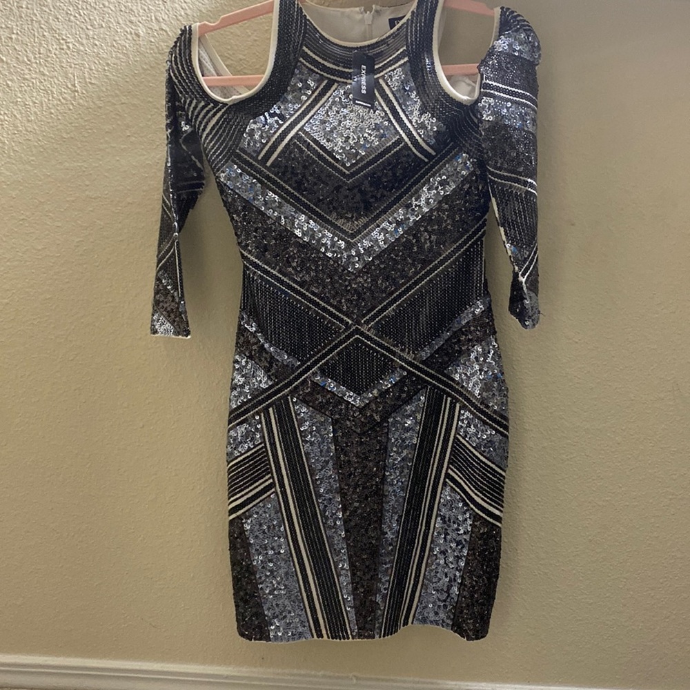 Express shimmer dress